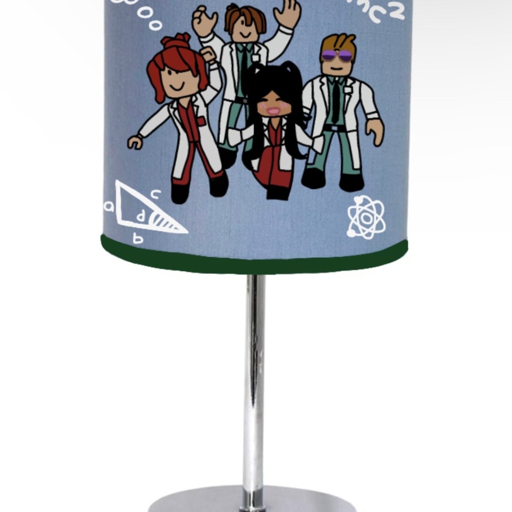 Roblox Blue/Green Printed Table Desk Lamp for Kids